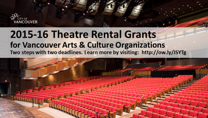 Culture - Facebook - Theatre Rental Grants 2015 - Two deadlines